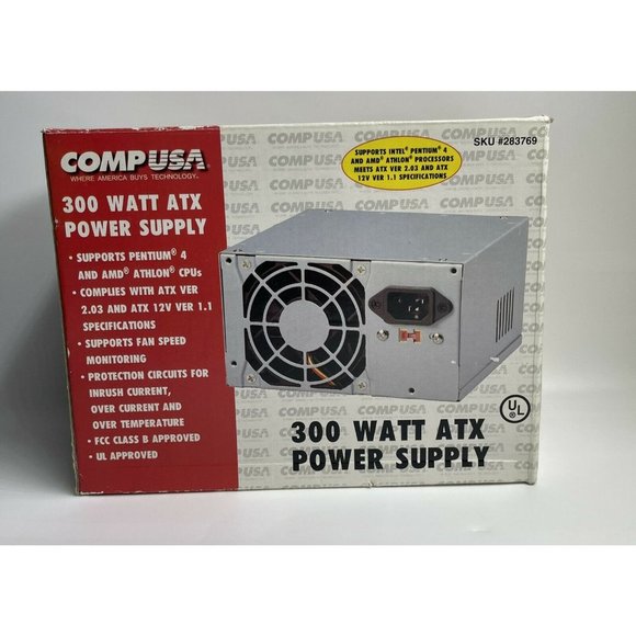 Comp usa 300 watt atx power supply sku283769 - Picture 2 of 4